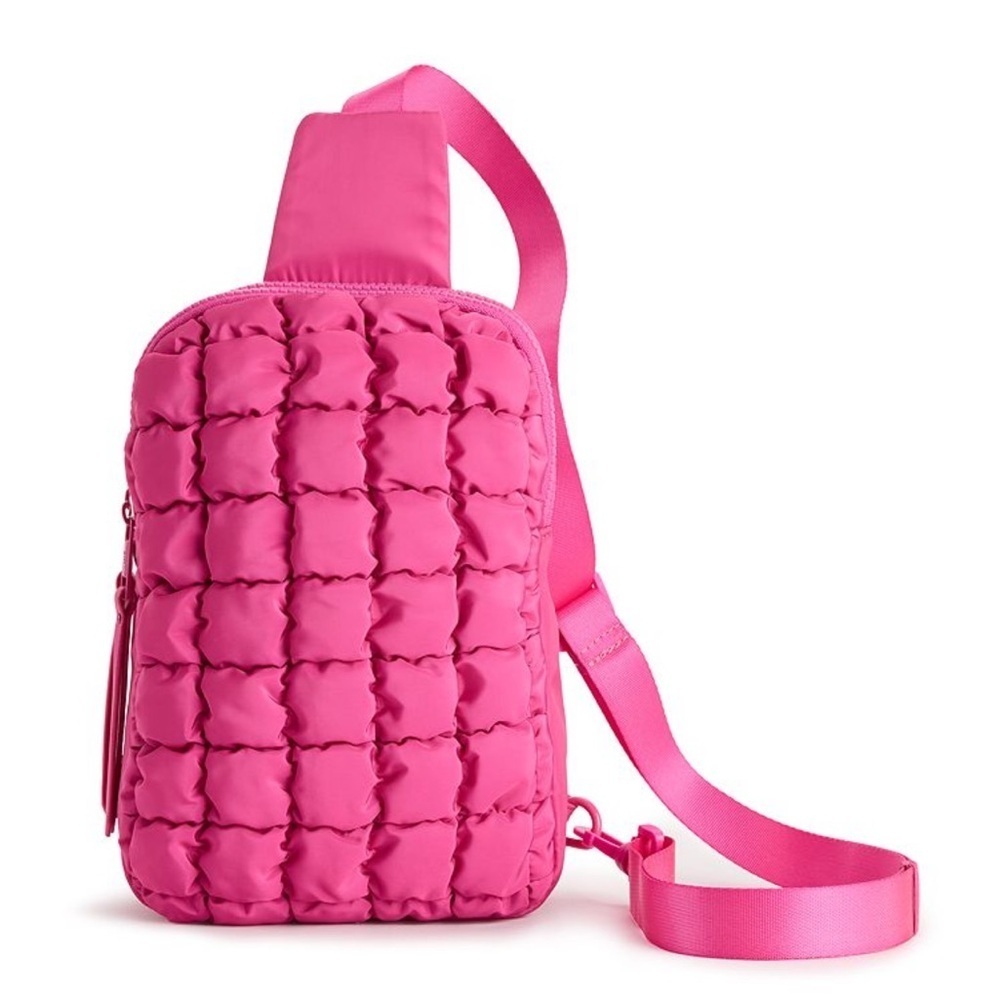 Madden Girl Fuchsia Quilted Crossbody Bag
